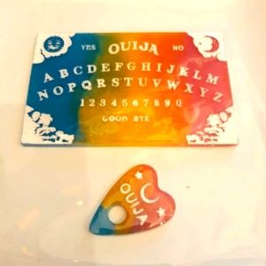Shimmery Rainbow Resin Mini Ouija Board & Planchette